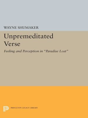 cover image of Unpremeditated Verse